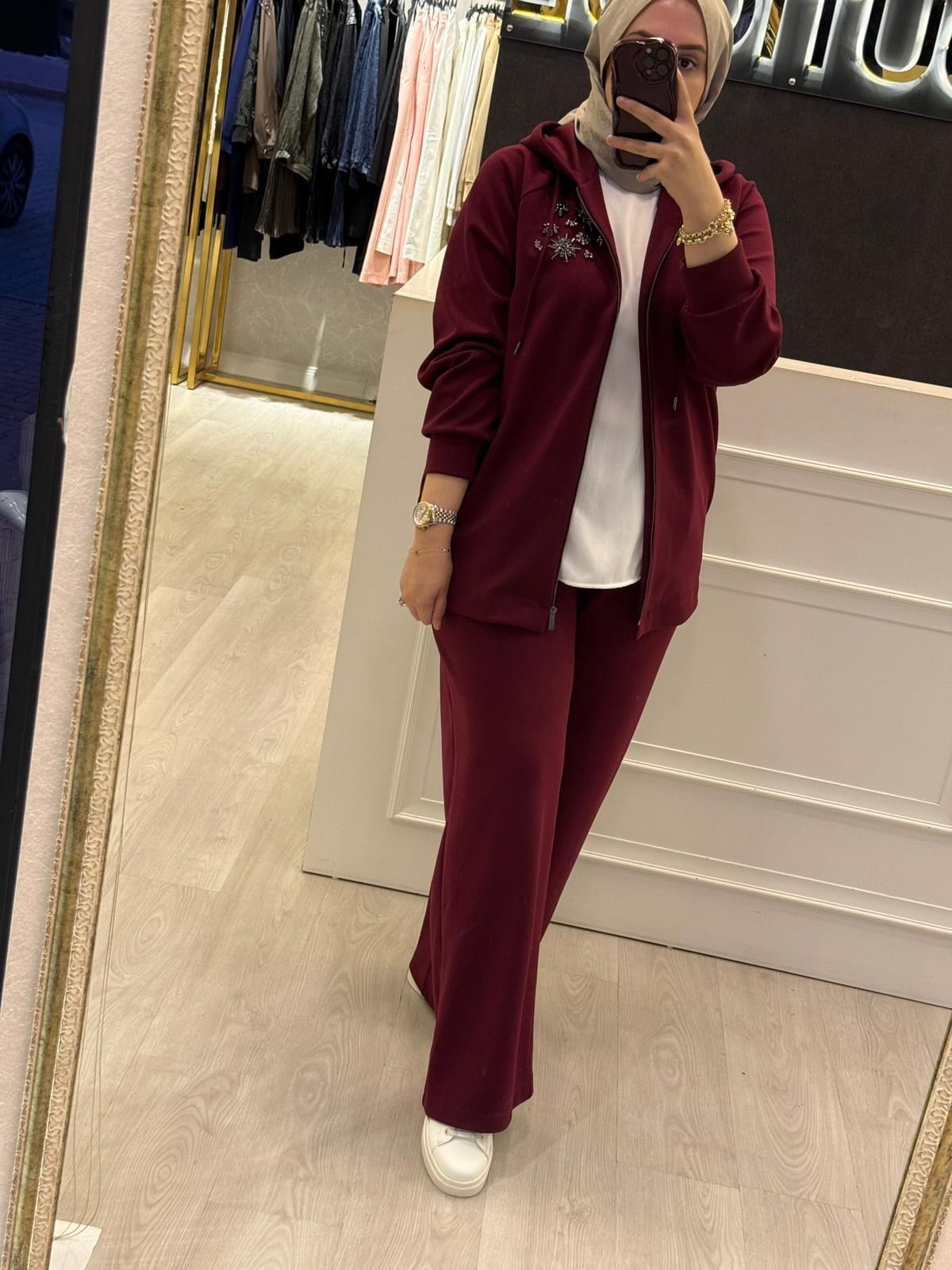 EXQUİSE Taş Detaylı Mariela Örme Sweatshirt