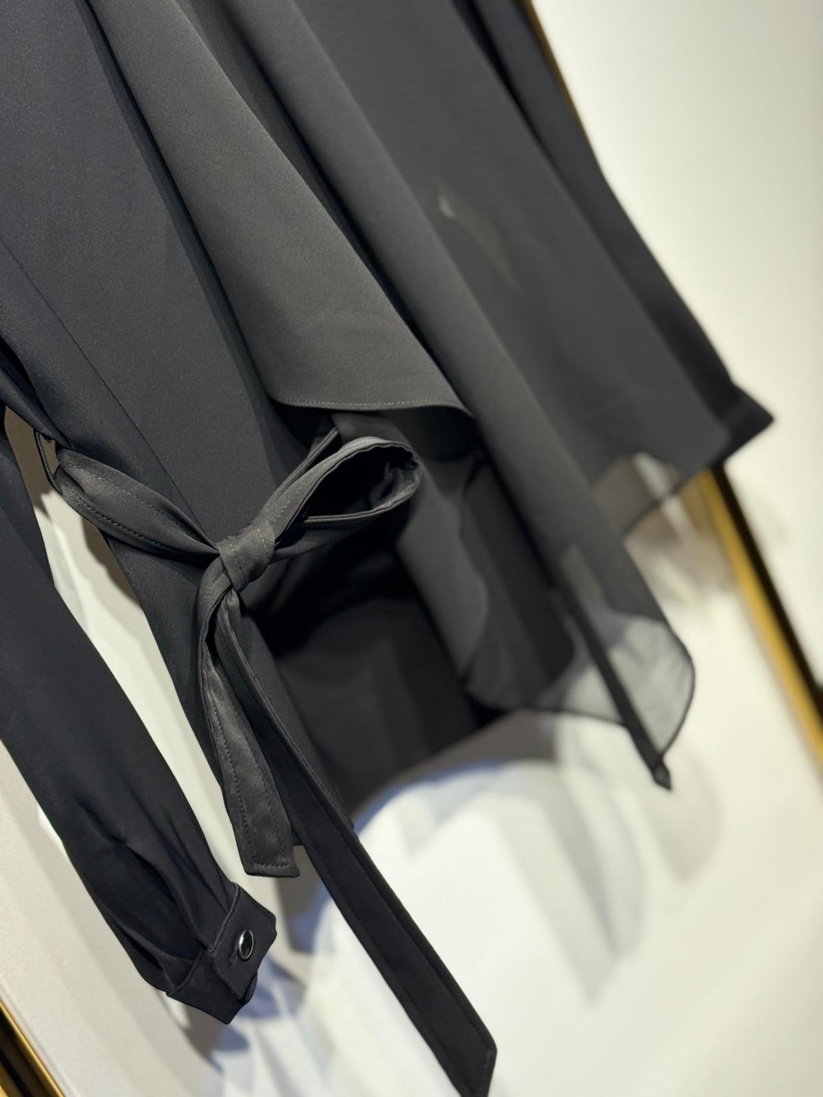 FUAT GÜRSEN Pırlanta İşlemeli Belden Bağlamalı Şifon Tunik