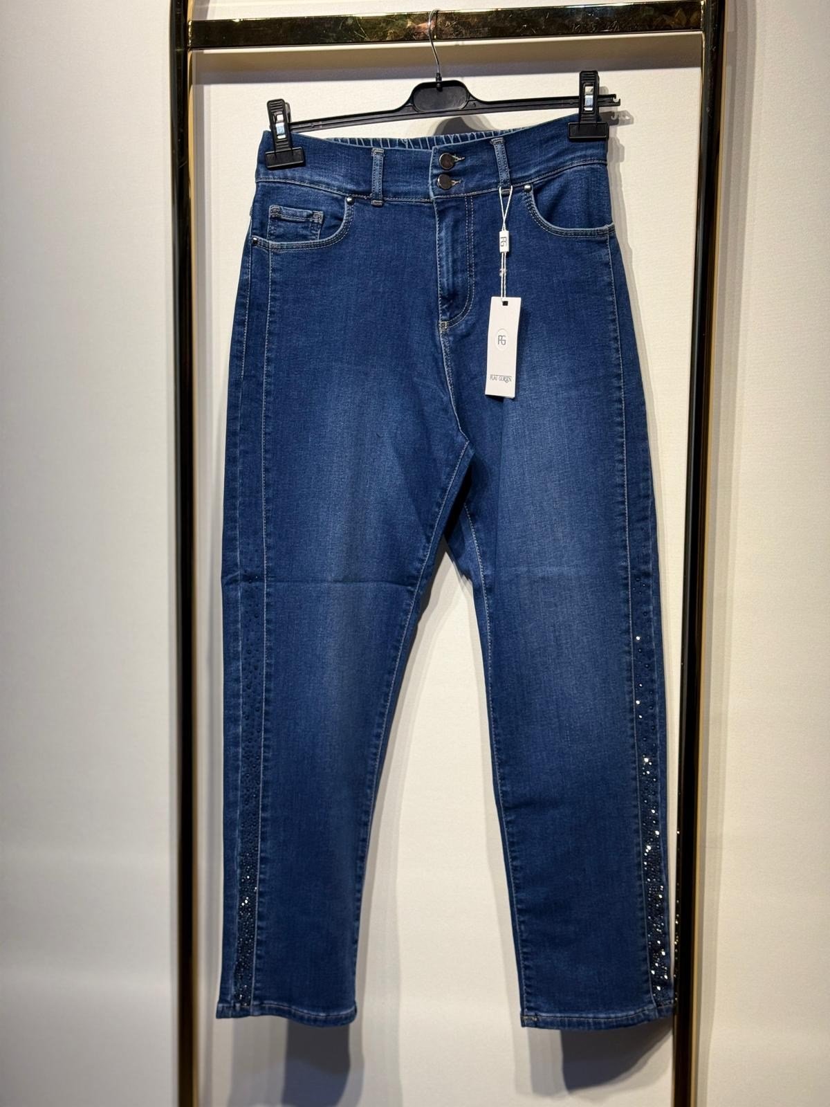 FUAT GÜRSEN Taş İşleme Detaylı Jeans Pantolon