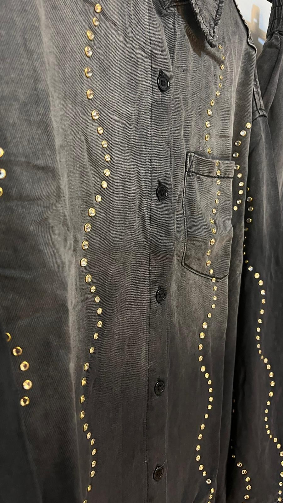 GHİSA Burgu Taş İşleme Denim Pantolon Takım