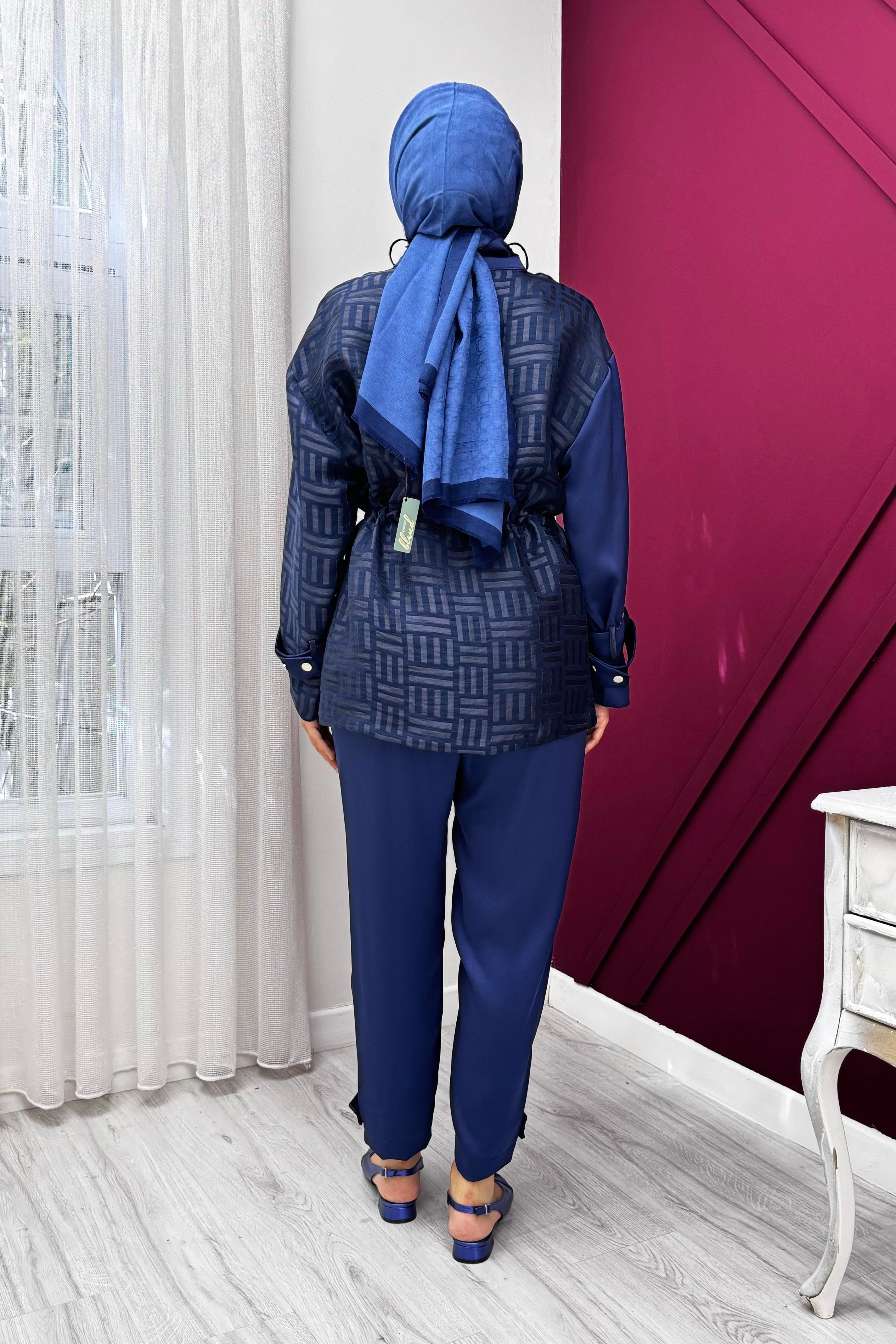 GHİSA BÜZGÜLÜ FERMUARLI DESENLİ TAKIM