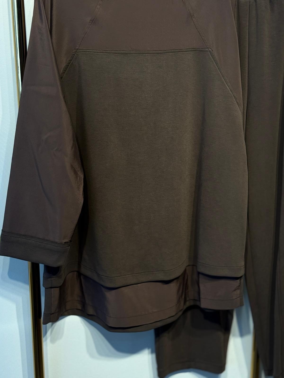GHİSA Ferumuar Tasarım Mix Kumaş Tunik Pantolon Takım