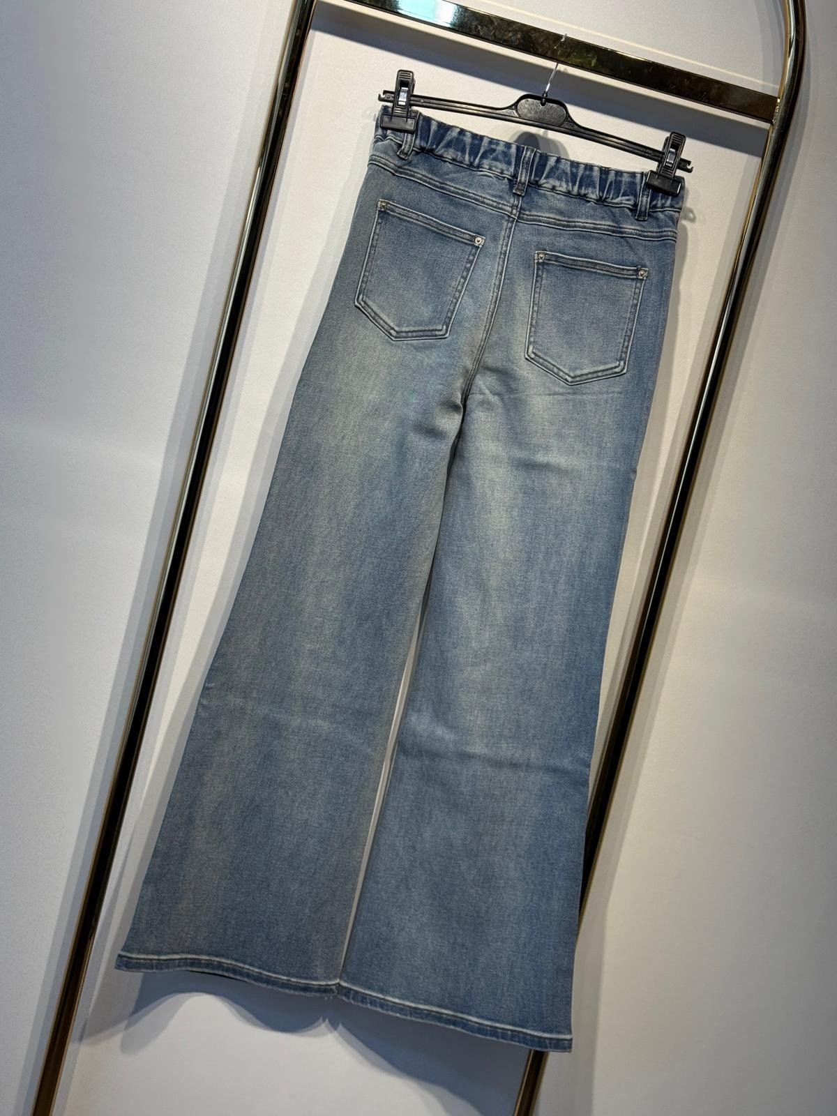 GHİSA Full Pırlanta İşlemeli Rahat Denim Jeans Pantolon