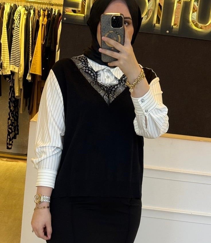 GHİSA Gömlek Tip Mix Dantel İşlemeli Tasarım Tunik