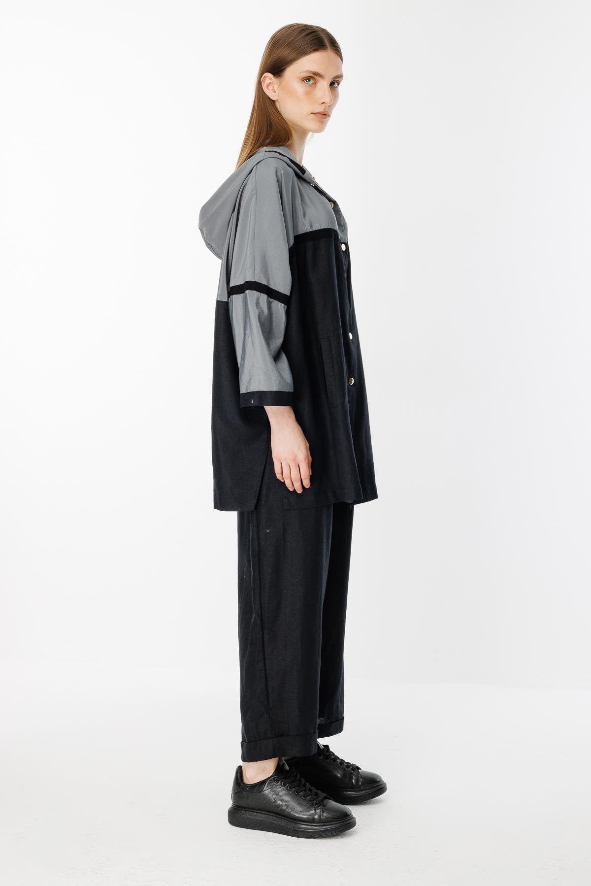 GHİSA Kapşonlu Çıtçıtlı Sweat Pantolon Takım