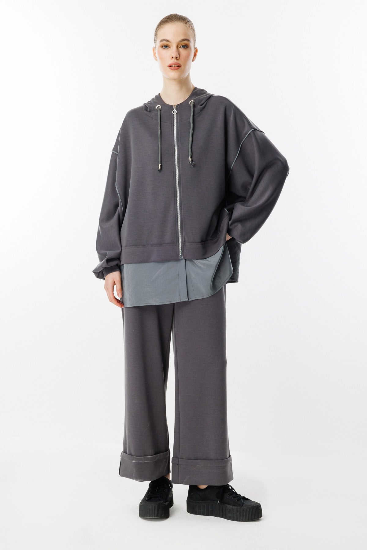 GHİSA Kapşonlu Sweat Pantolon Takım