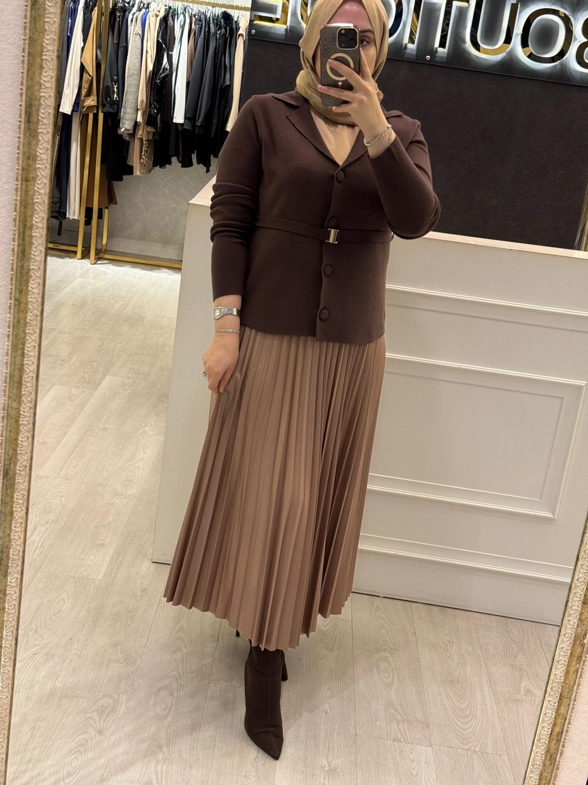 GHİSA Kruvaze Yaka Merserize Ceket