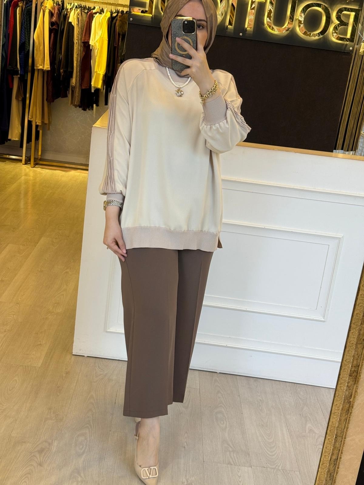 GHİSA Şifon Mix Triko Rahat Tunik