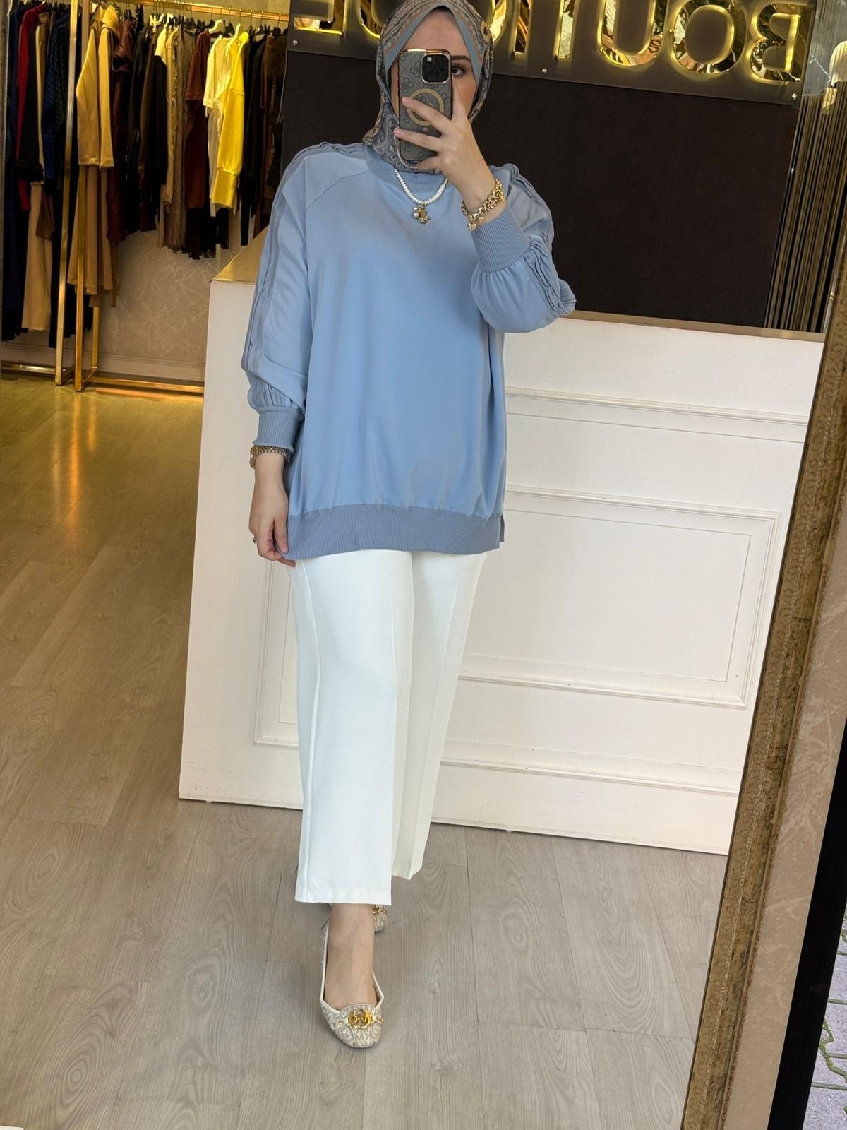 GHİSA Şifon Mix Triko Rahat Tunik