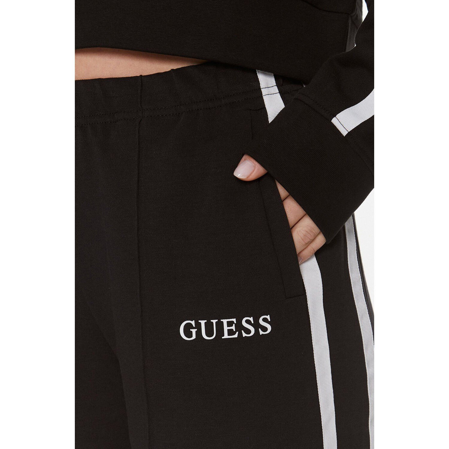 GUESS Çiçek nakış işlemeli düz kesim pantolon