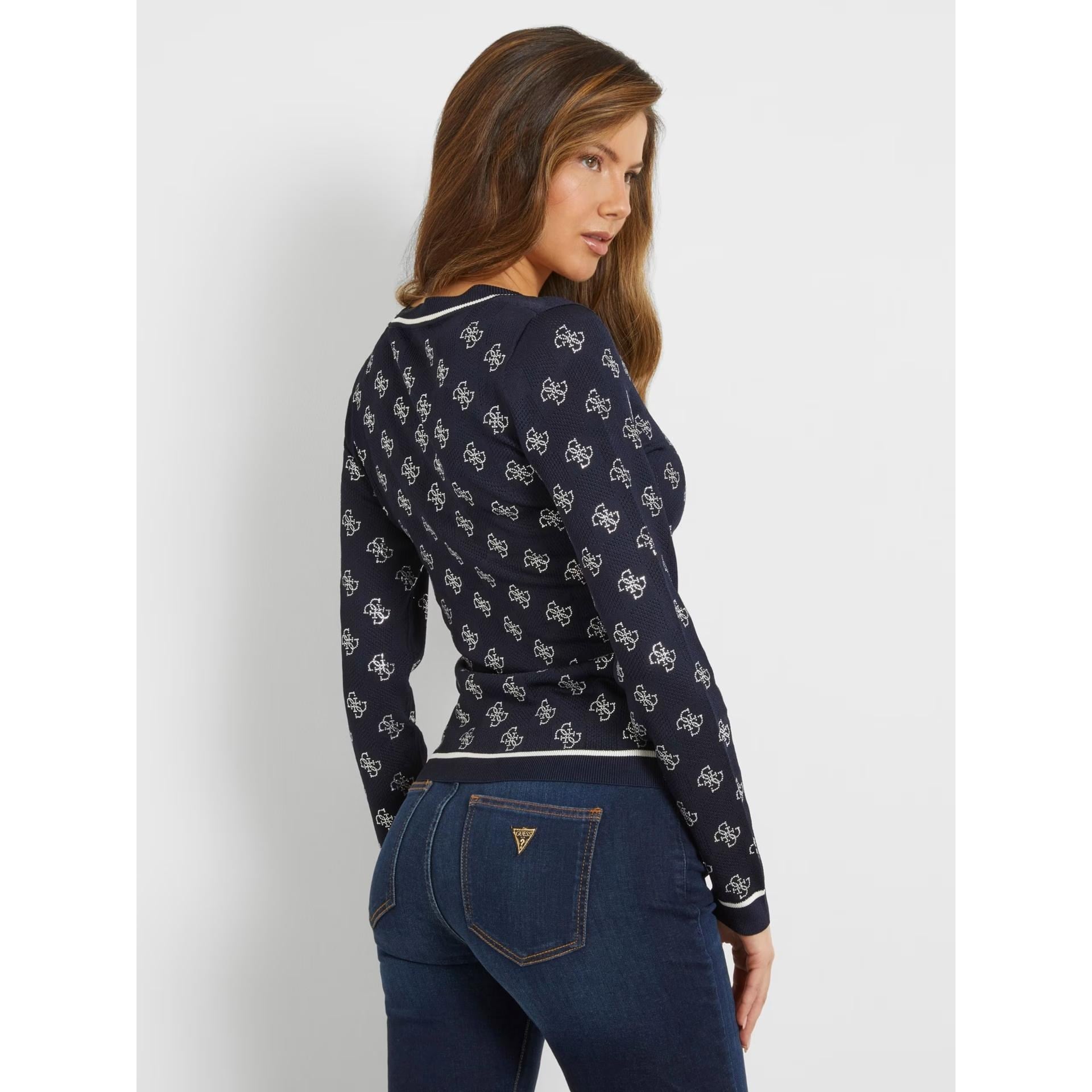 GUESS rosie uzun kollu örgü üst SWEATER