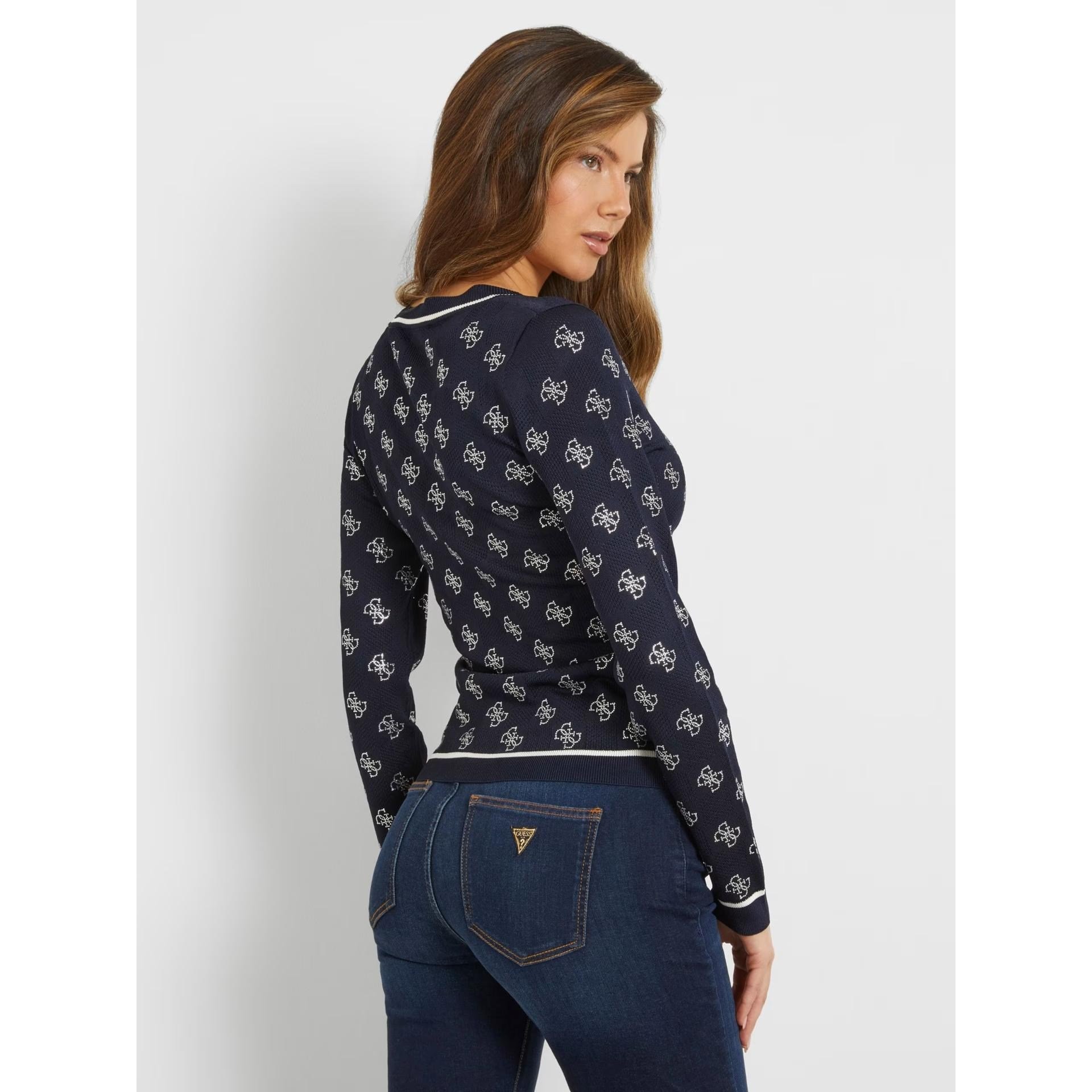 GUESS rosie uzun kollu örgü üst SWEATER