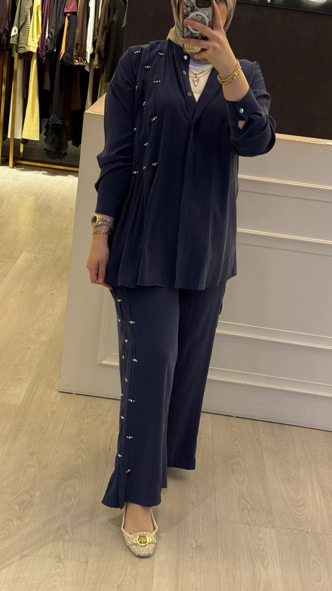 JENNE Taş Detaylı İkili Takım
