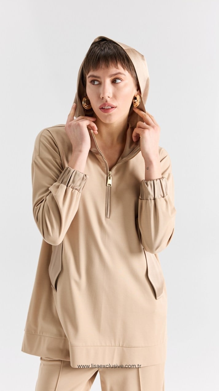 LİSA EXCLUSİVE Kapşon Detaylı Sweat Pantolon Takım