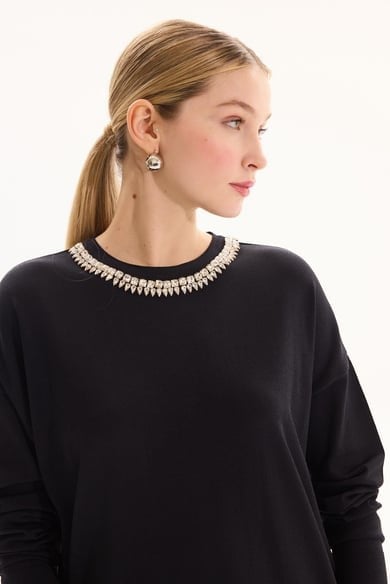 MİSSEMRAMİSS Maglia Taş İşlemeli Triko Tunik