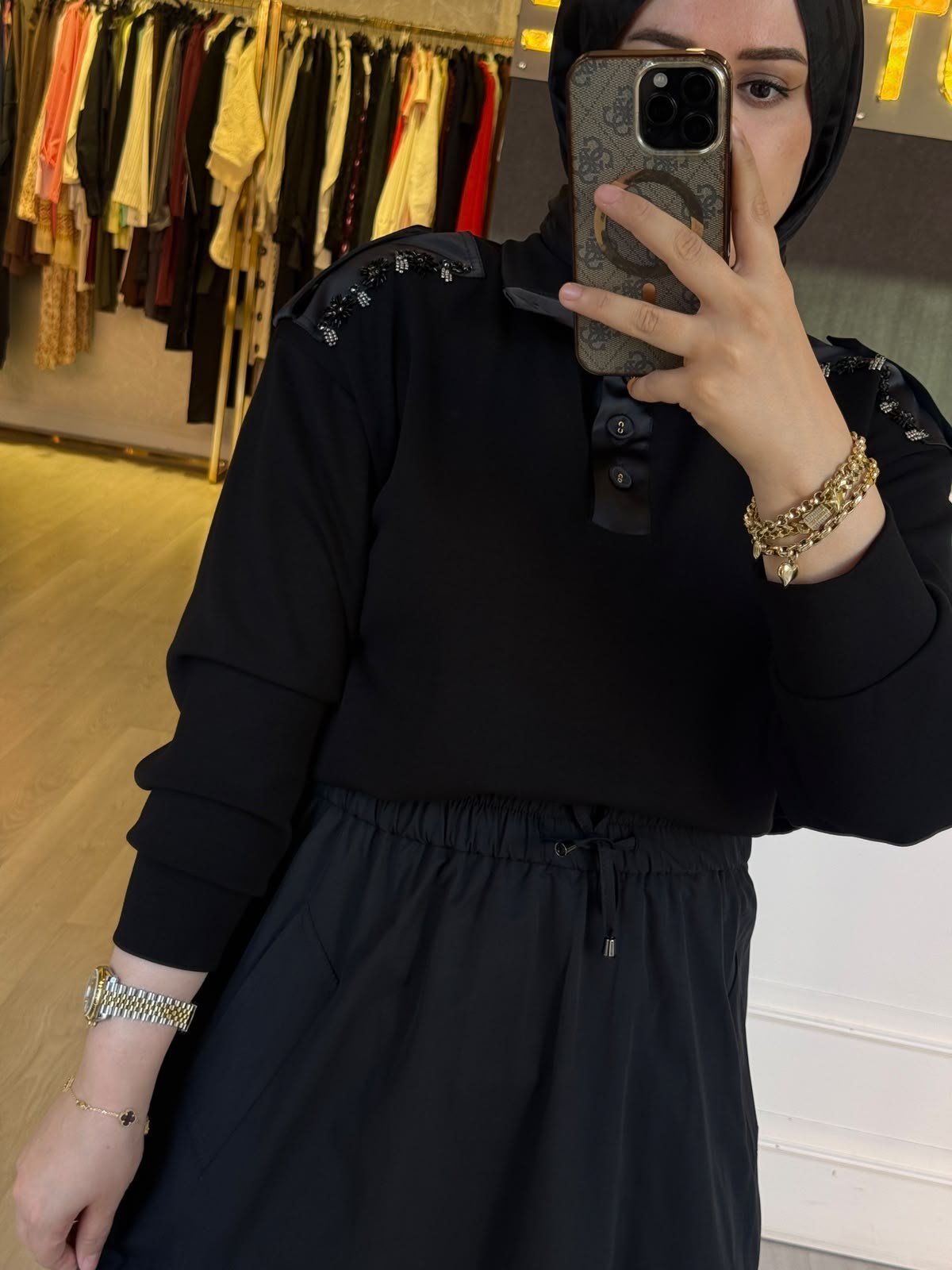 MISSEMRAMISS MODAL İŞLEMELİ SWEATSHİRT