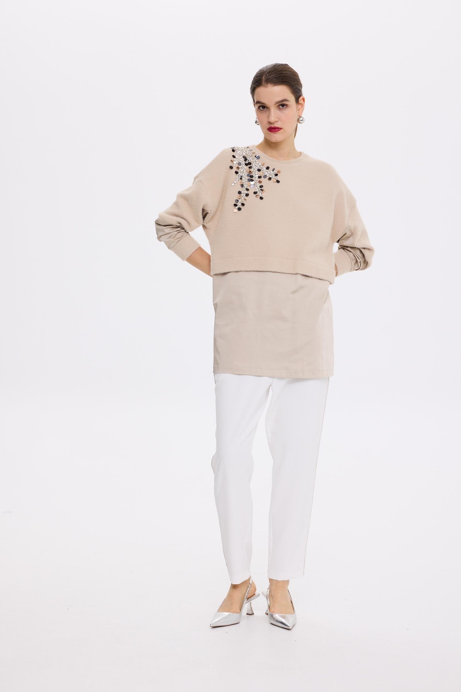 MİSSEMRAMİSS Molto Speciale Taşlı Sweatshirt
