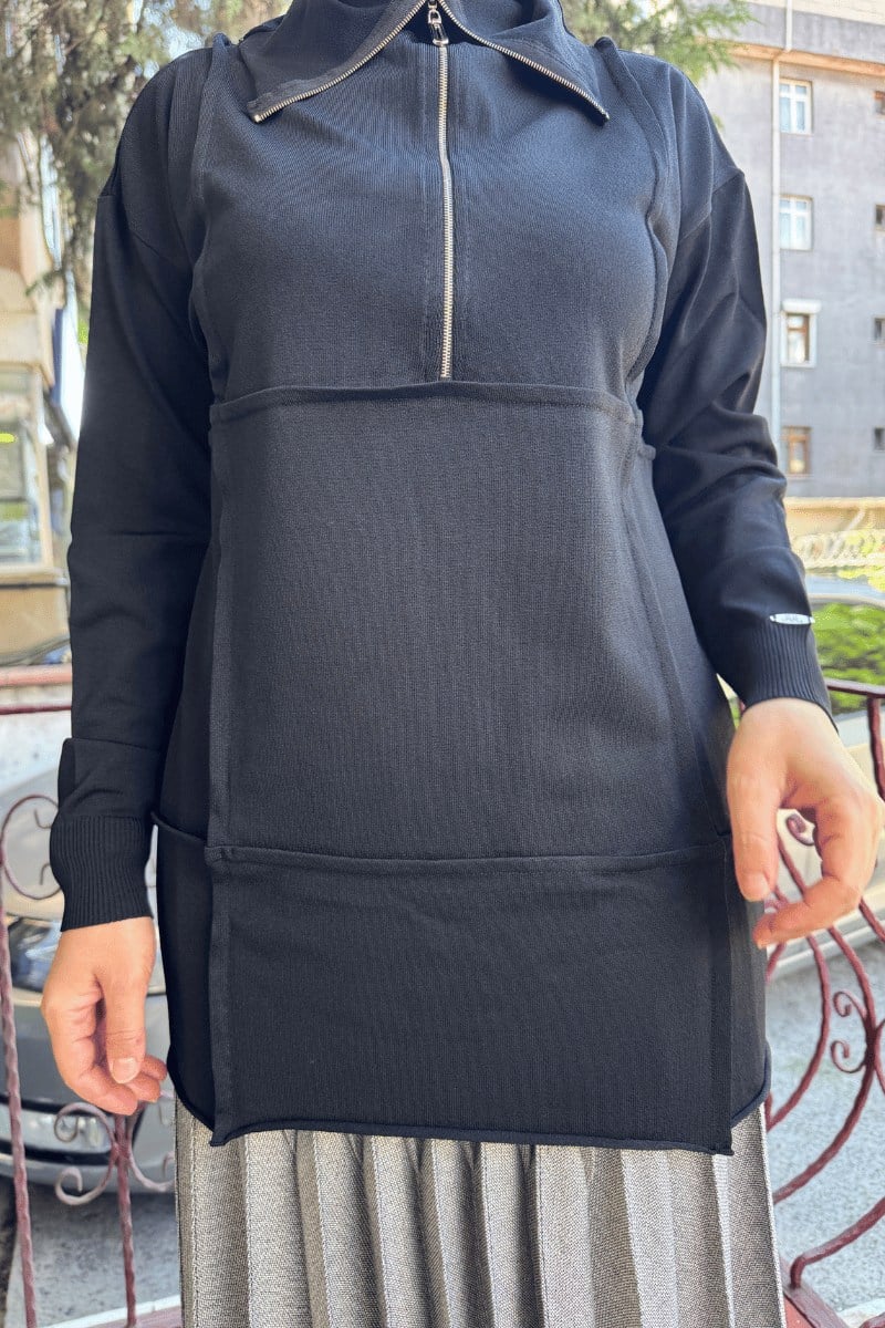 MİSSWHENCE 36013 Düğmeli Triko Tunik