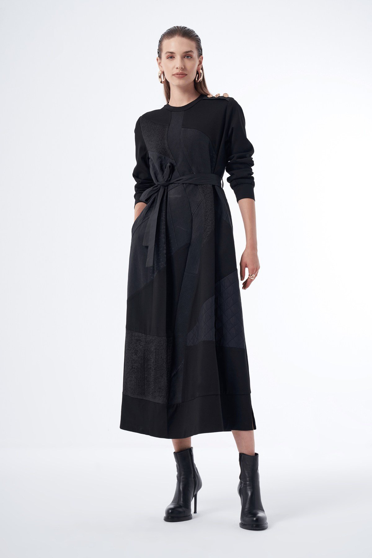 MİSSWHENCE 36804 Patchwork Elbise