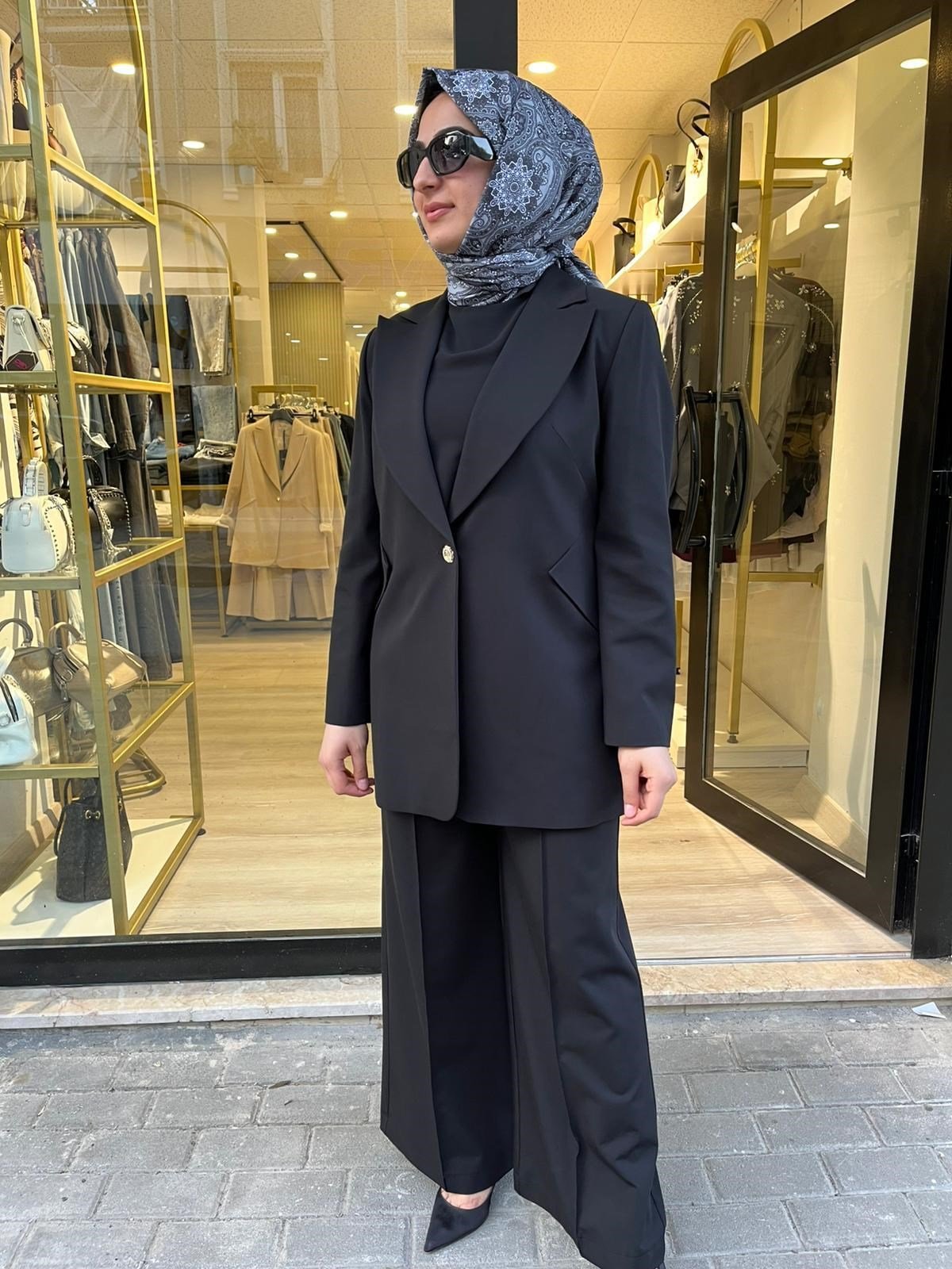 NUSS Gold Düğmeli Ceket Pantolon Takım