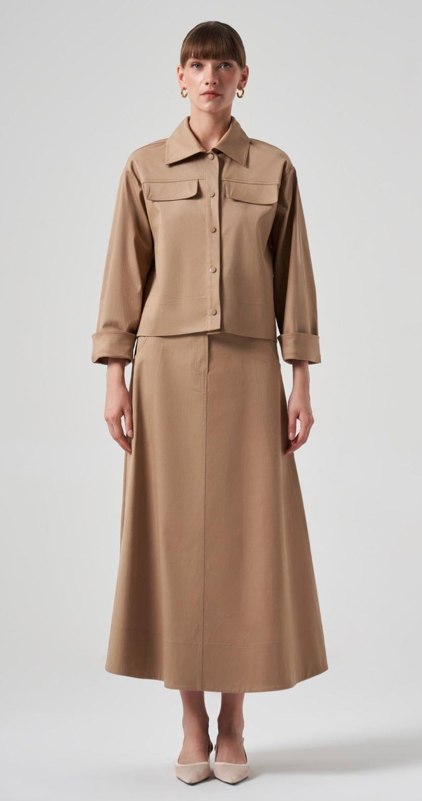 NUSS Kolları Kıvrımlı Kap Takım Eteği