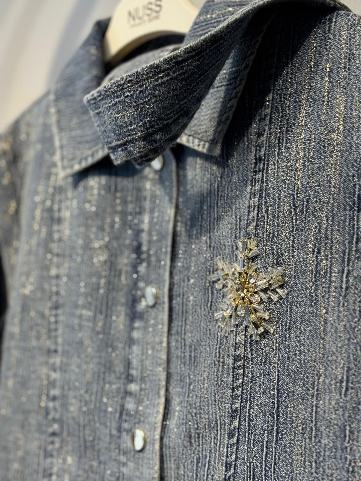 NUSS Parla İplik Geçişli Denim Kap
