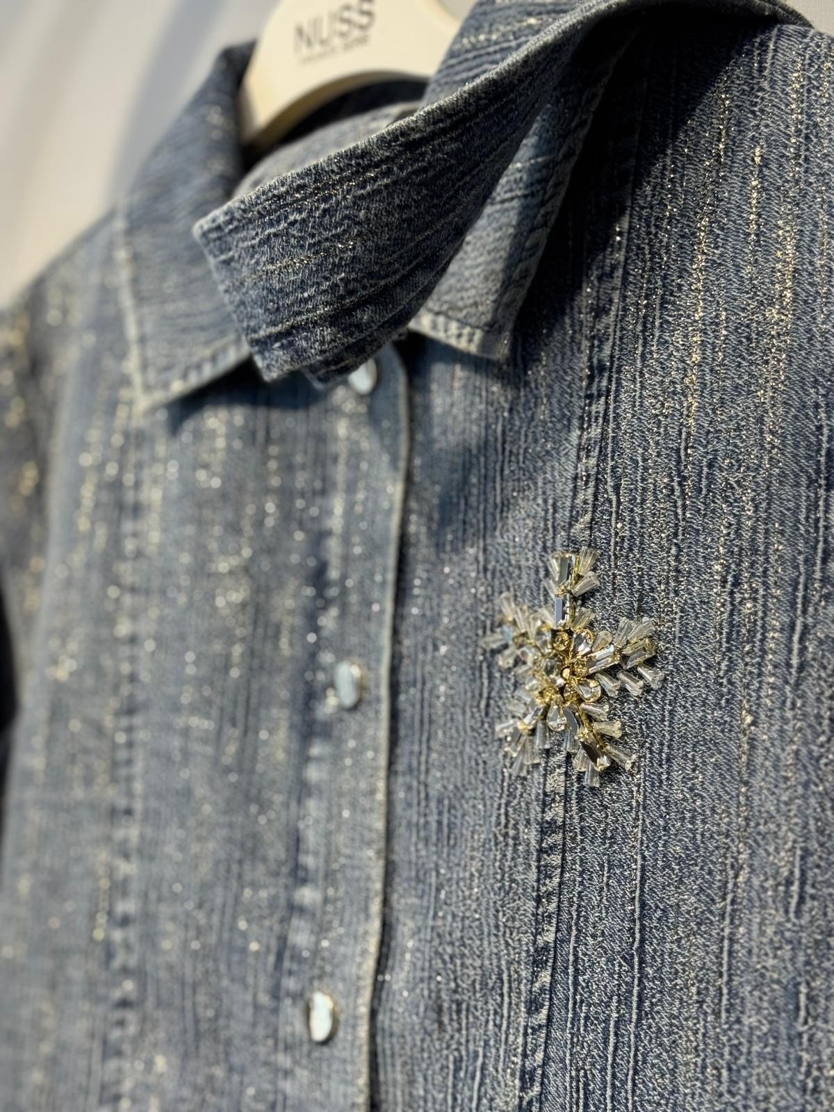 NUSS Parla İplik Geçişli Denim Kap