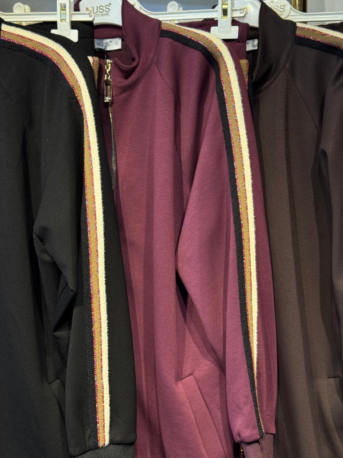 NUSS Şerit Detaylı Ceket Pantolon Takım