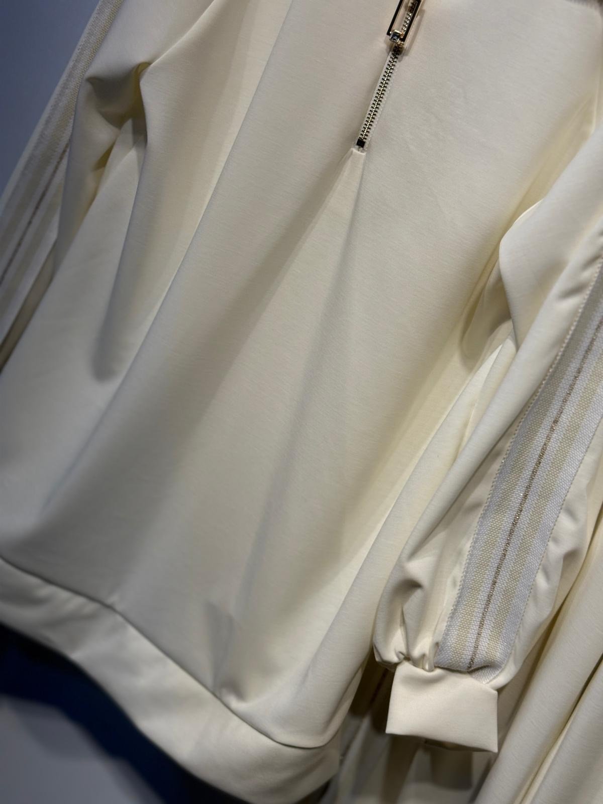 NUSS Şerit Detaylı Yarım Fermuarlı Tunik Pantolon Takım