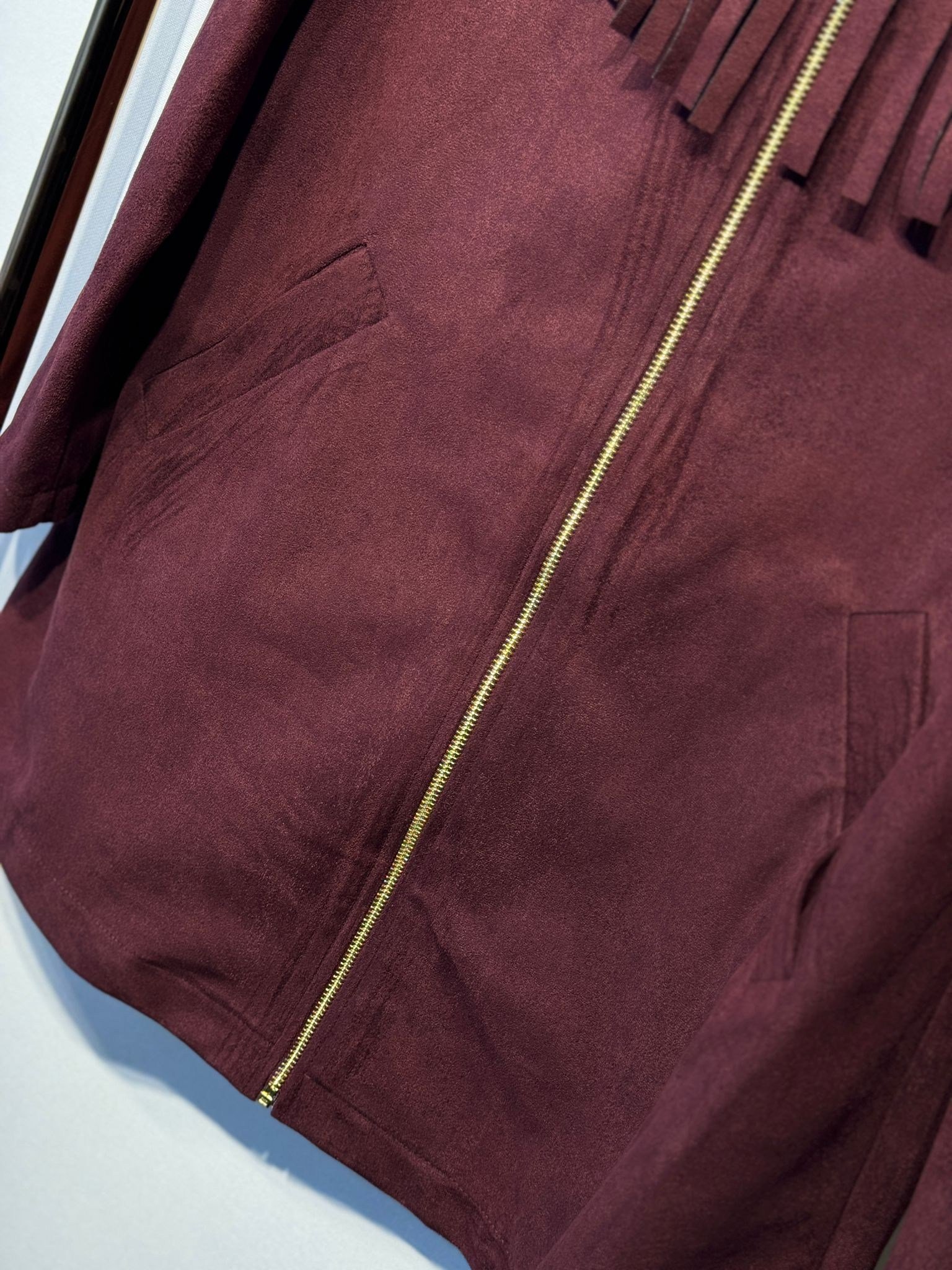 NUSS Süet Nakışlı Kısa Kap