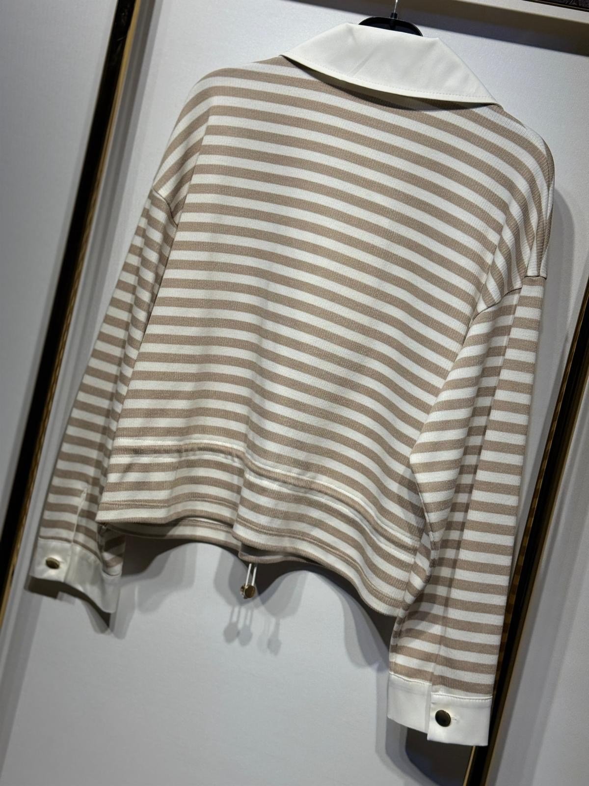 PEARLY Çizgili Gömlekli Sweat