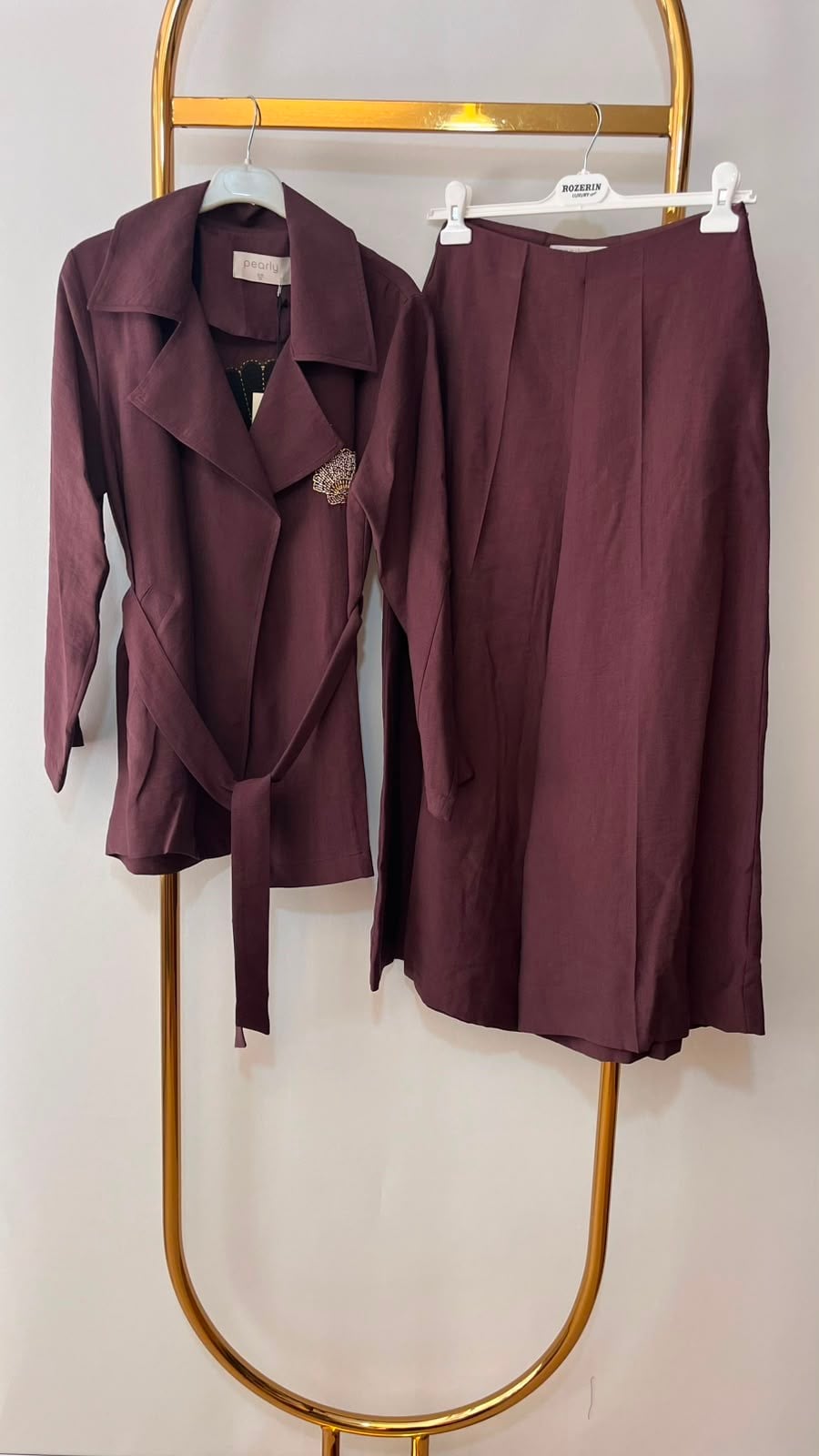 PEARLY İstiridye Nakışlı Kimono Takım