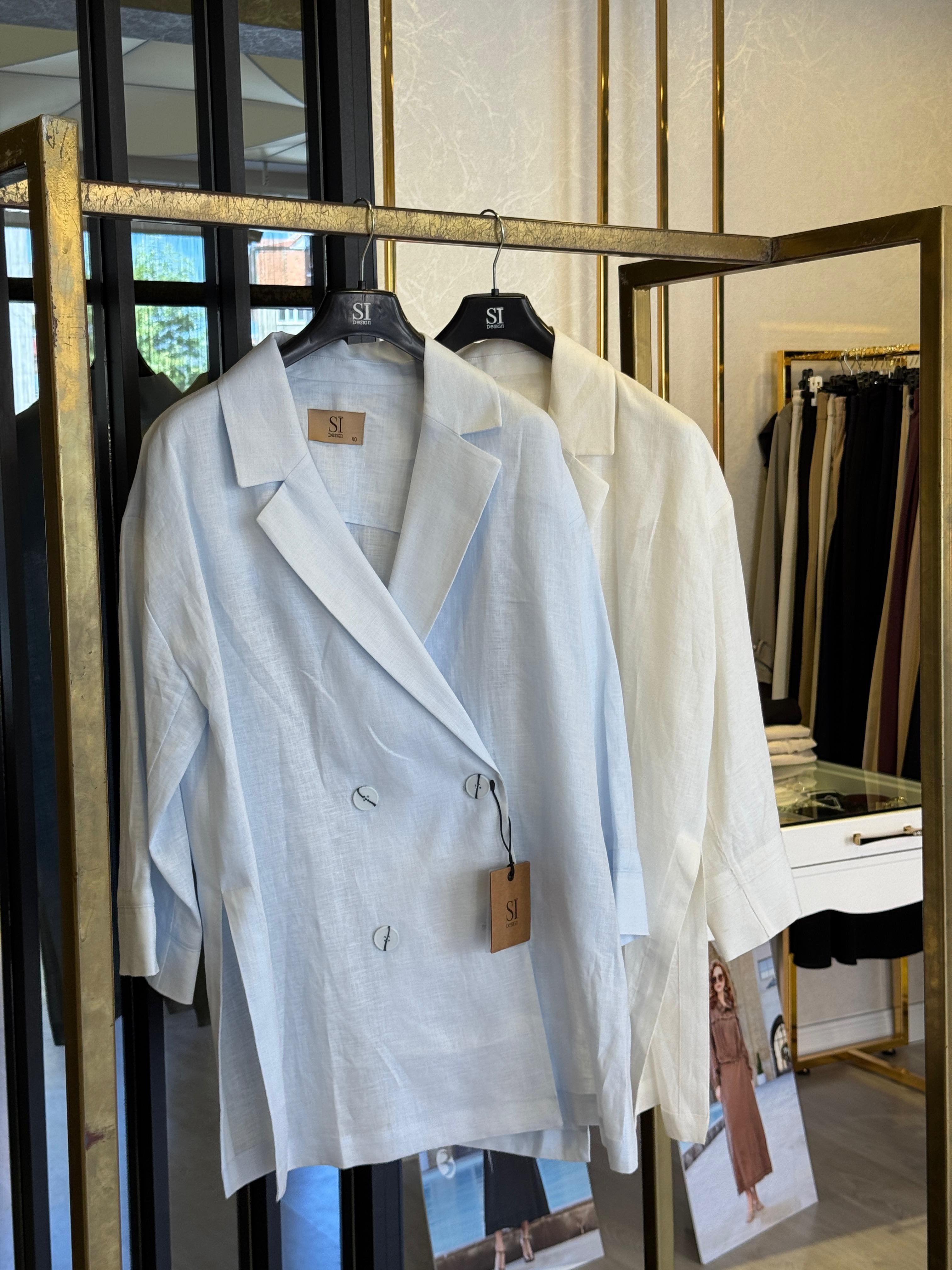 Sİ Design 11100 Kemik Düğmeli Blazer Ceket