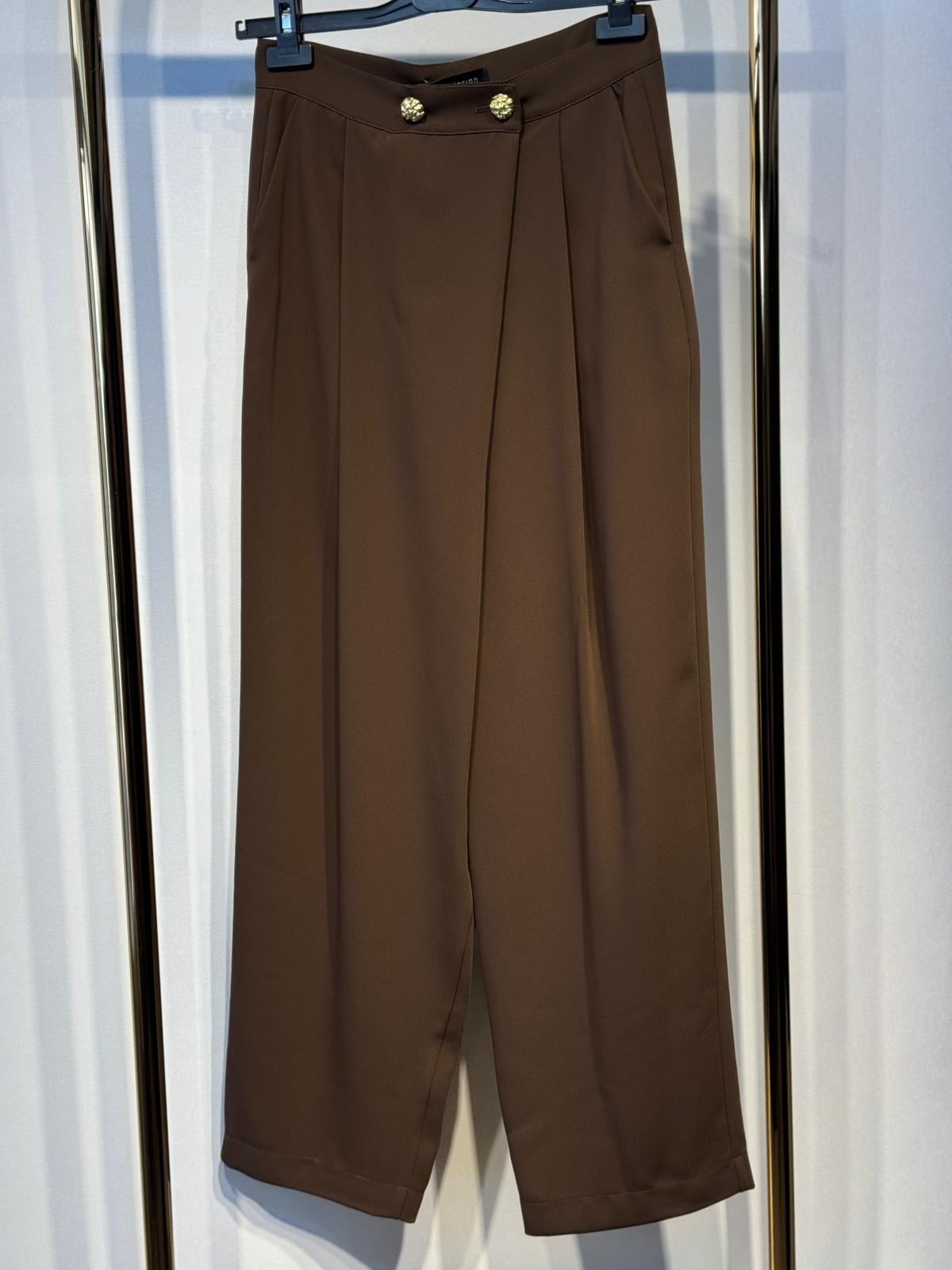 Sİ Design my8 2119 Gold Çift Düğmeli Kumaş Pantolon