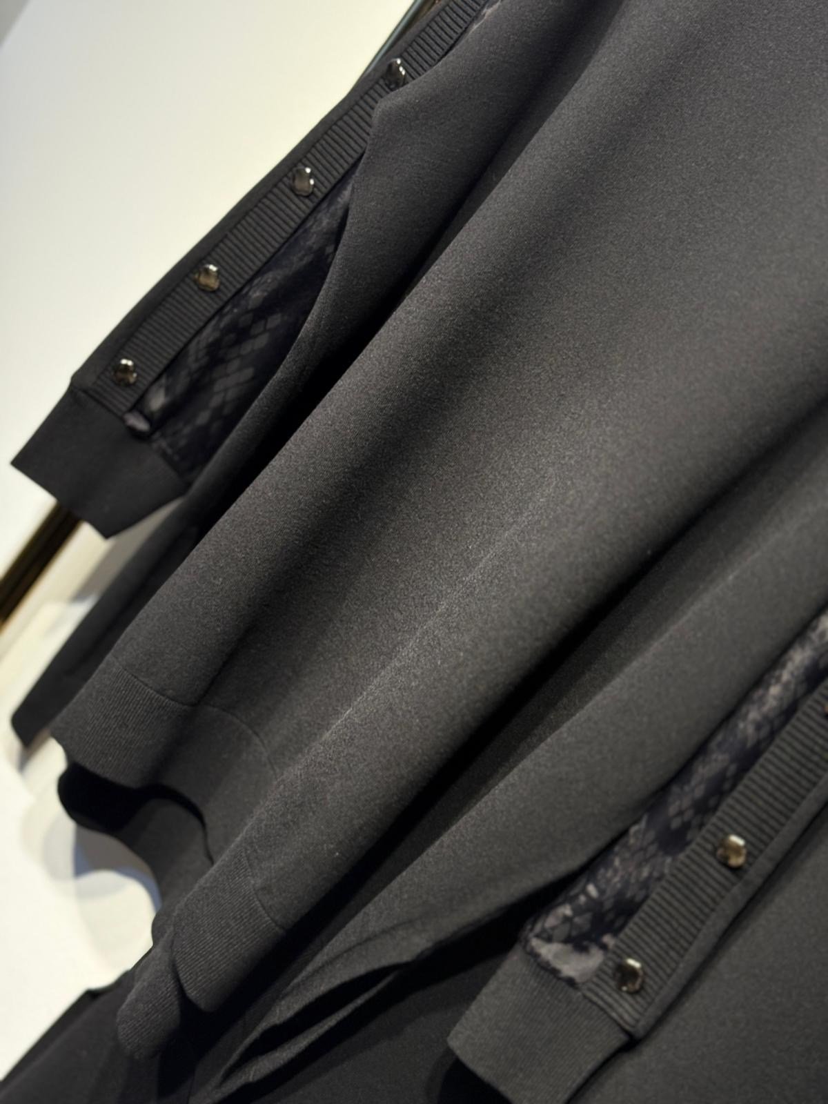 TIĞ TRİKO Kolları Kumaş Garnili Düğme Detaylı Tunik - Pantolon Takım