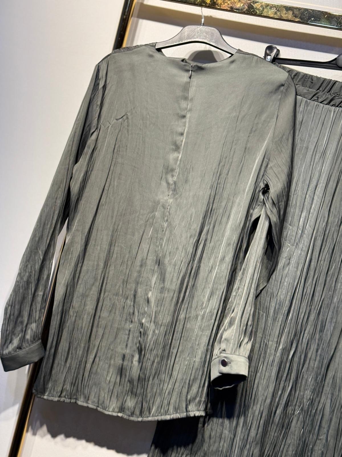 TIĞ TRİKO Metal Tokalı Fular Detaylı Pantolonlu Takım