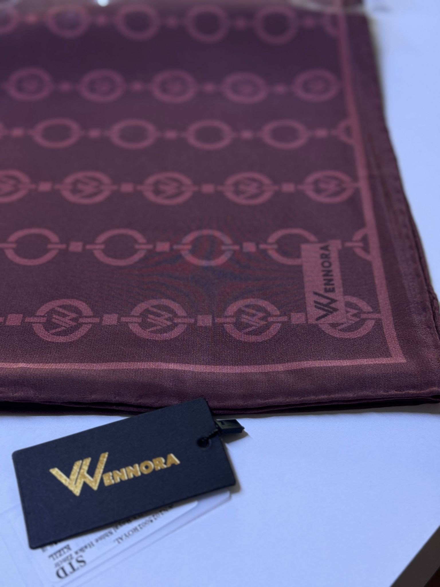 WENNORA Royal Shine Halka Zincir Desenli Şal