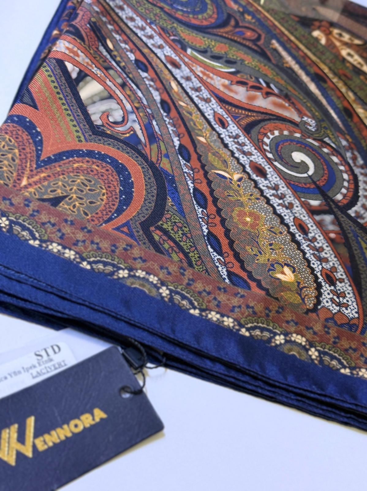 WENNORA Serica Yün İpek Etnik Desen Şal
