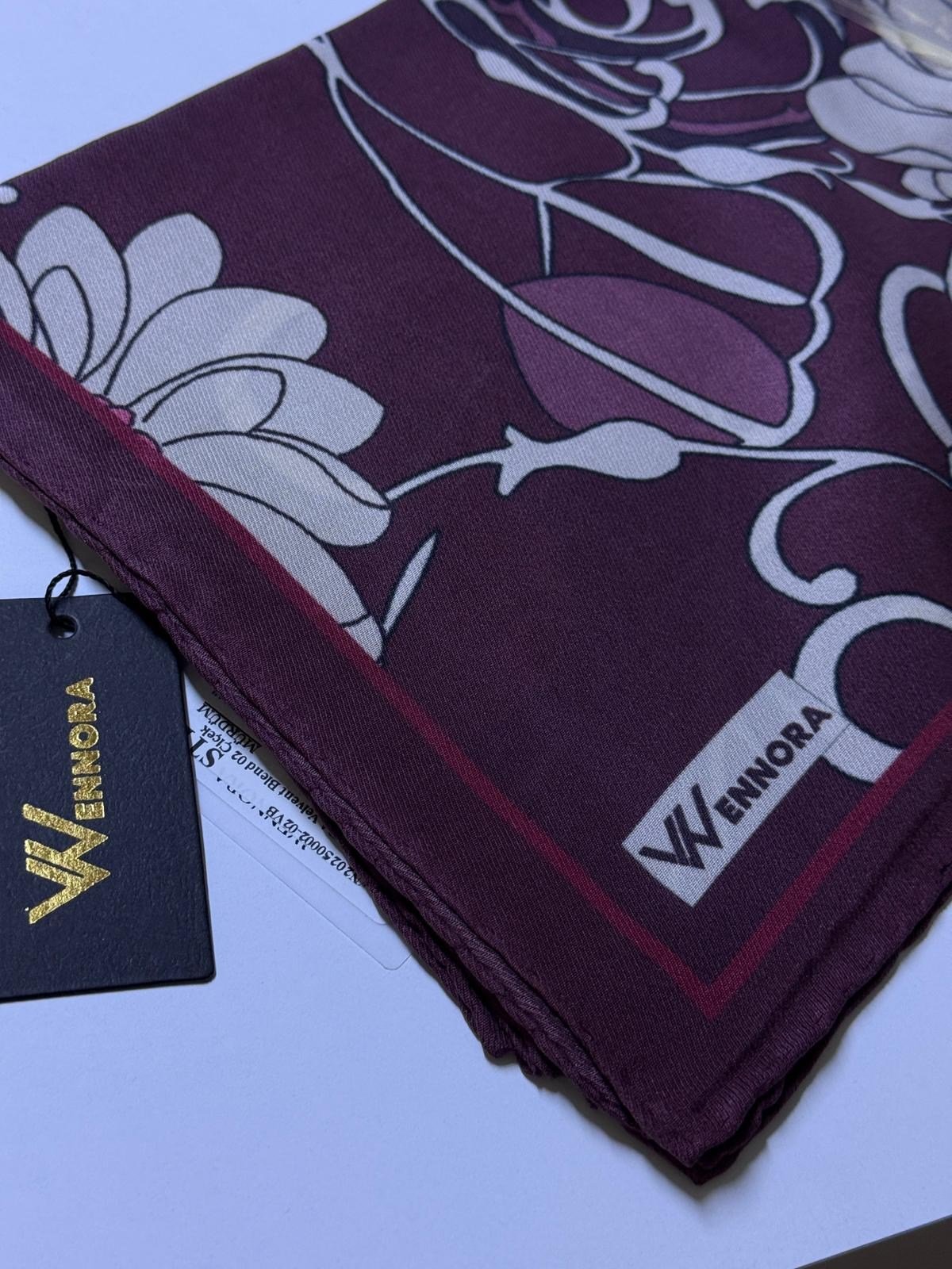WENNORA Velvent Blend 02 Çiçek Desen Tasarım Şal