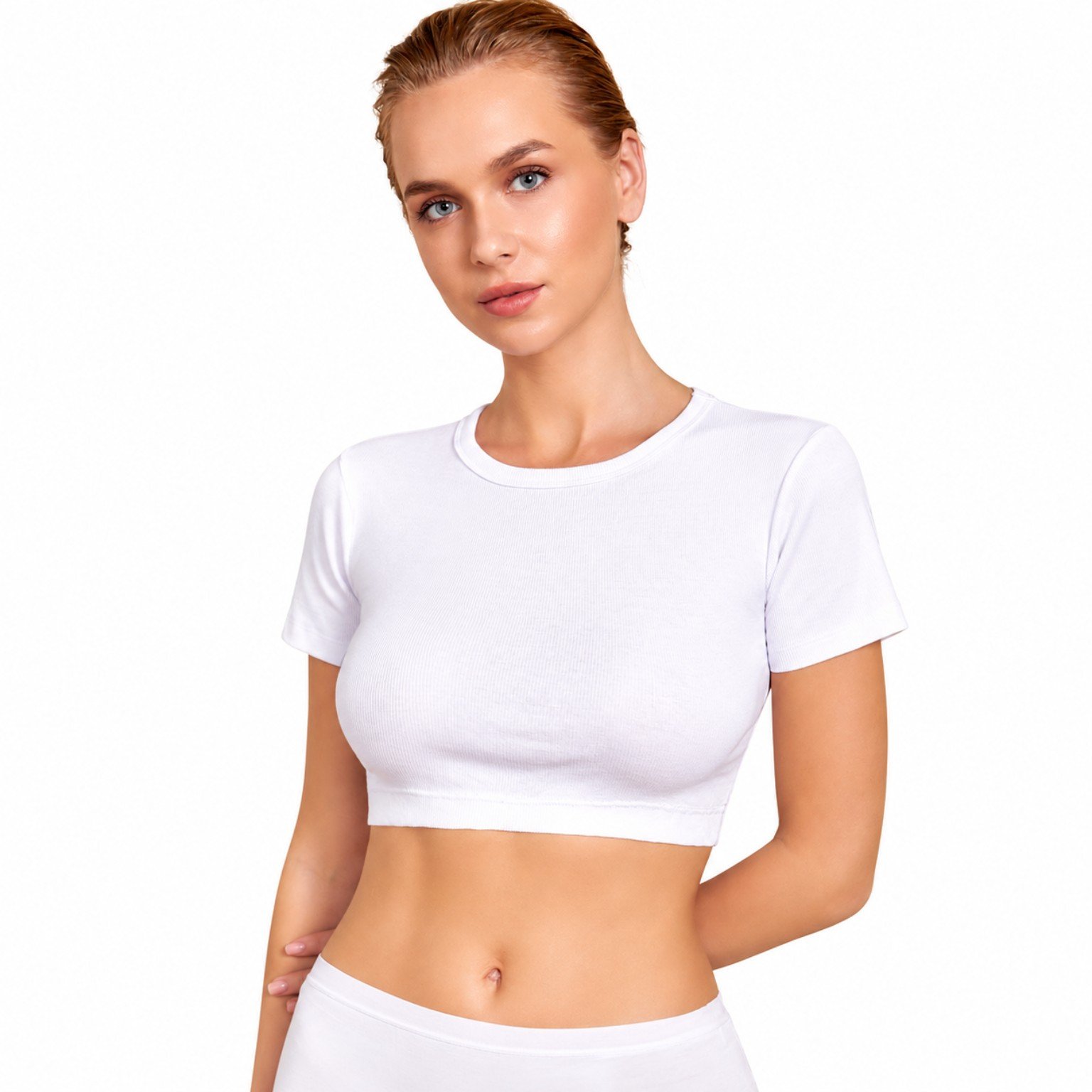 Berrak 2022 Kadın Kısa Kollu Crop Top – Bisiklet Yaka