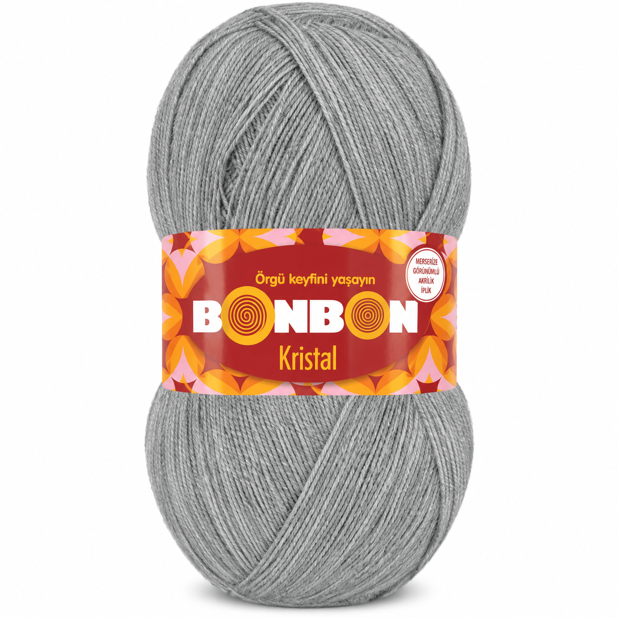Bonbon Kristal Açık Gri Örgü İpi 100 gr 475 m