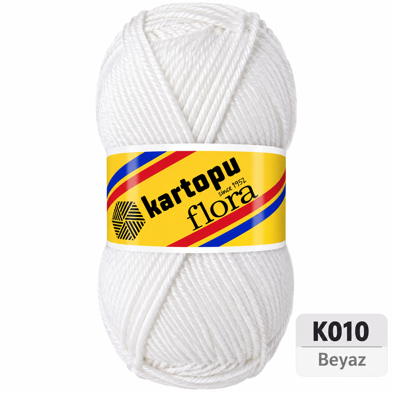 Kartopu Flora K010 Beyaz Örgü İpi