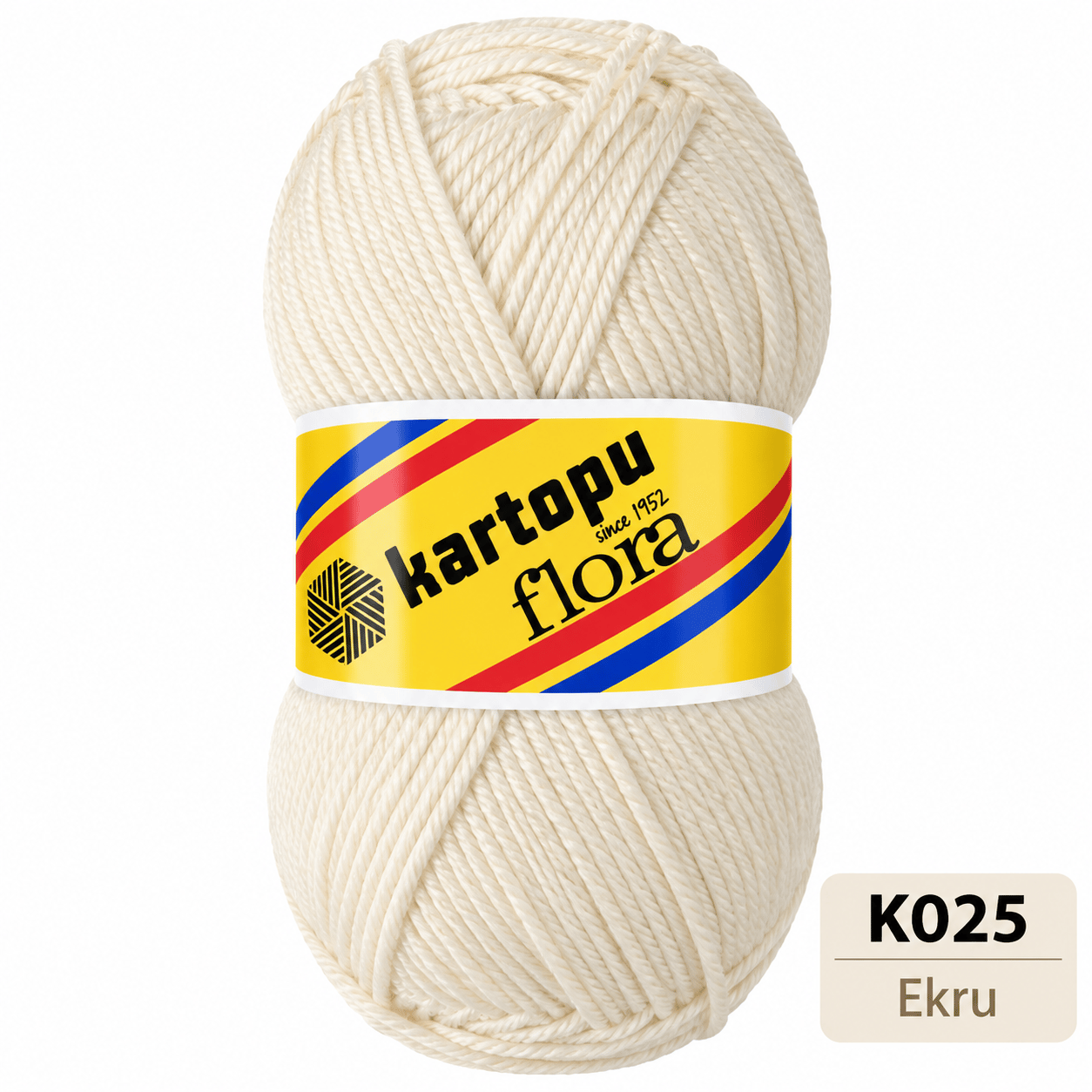 Kartopu Flora K025 Ekru Örgü İpi 100 Gr