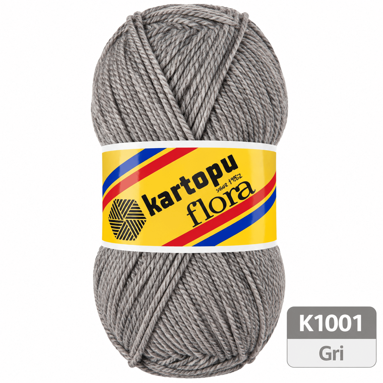 Kartopu Flora K1001 Gri Örgü İpi 100 gr