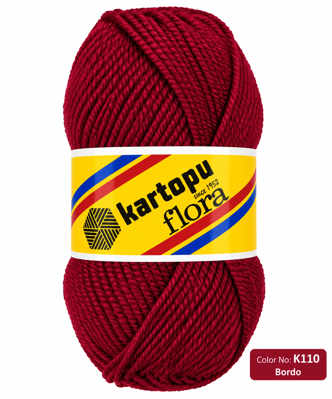 Kartopu Flora K110 Bordo Patiklik Örgü İpi
