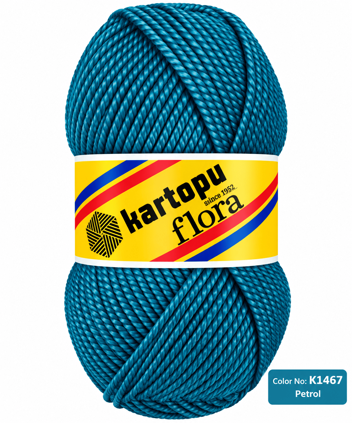Kartopu Flora K1467 Petrol Patiklik İp – Örgü İpi