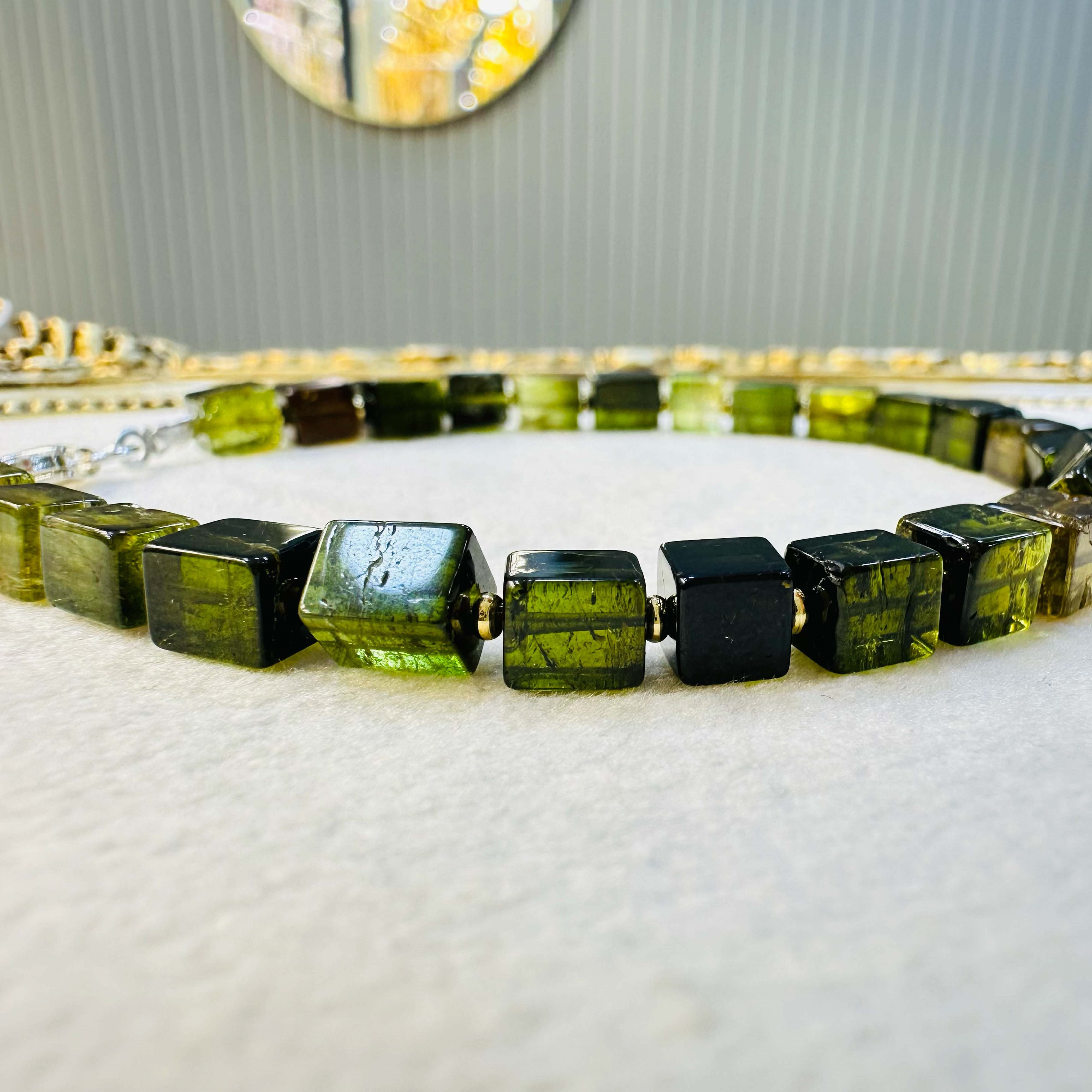 Küp Kesim Turmalin Doğal Taş Bileklik | Dota Mineral