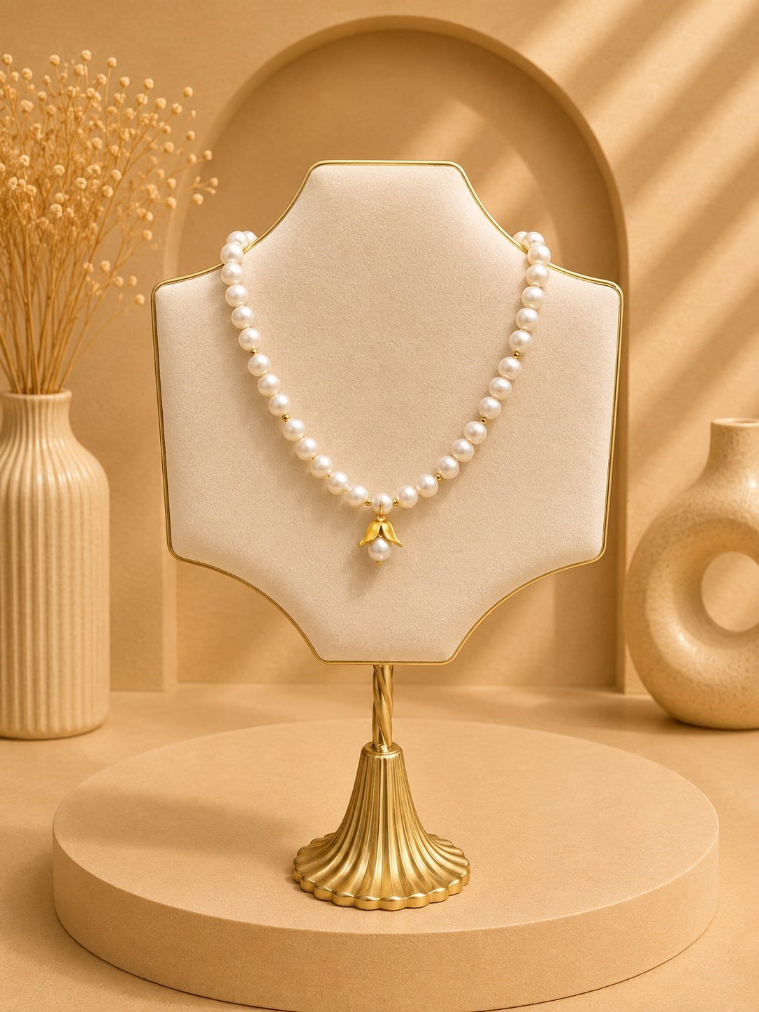 Lale İnci Kolye 50 cm 8 mm | Zarif İnci Kolye