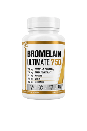 Bromelain Ultimate 750 Mg 2400 GDU/G 60 Tablet ( Yeşil Çay + Biotin + Krom + Piperin) 60Tablet