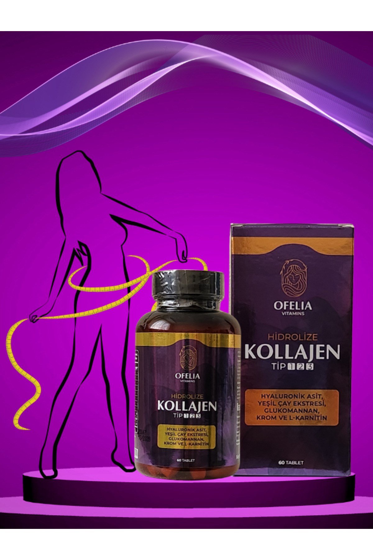Ofelıa Tip 1-2-3 Hydrolyzed Kolajen 60 Tablet